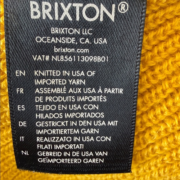 Brixton Mustard Knit Beanie - Picture 7 of 9